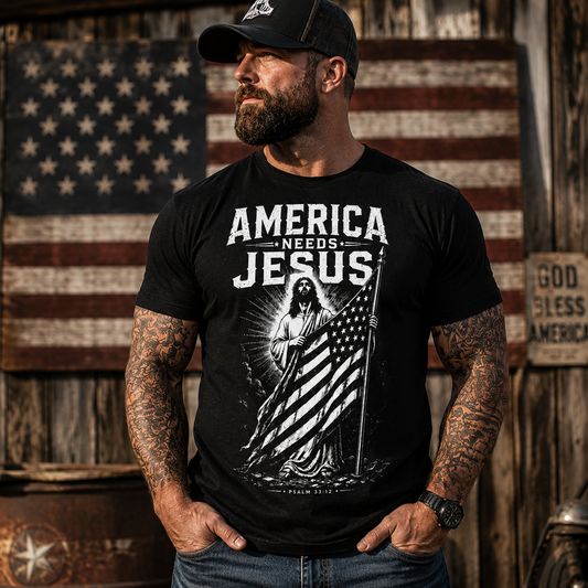AMERICA NEEDS JESUS TEE