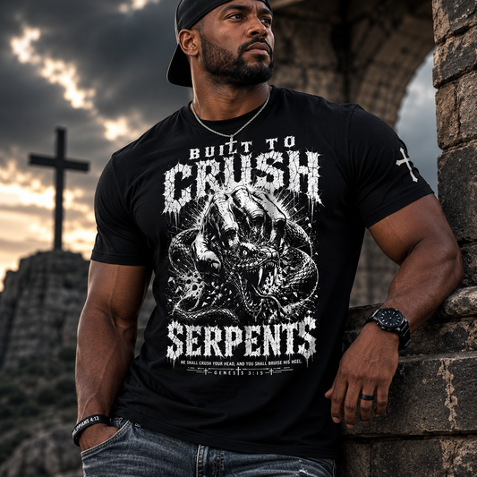 BUILT TO CRUSH SERPENTS™ Christian T-Shirt