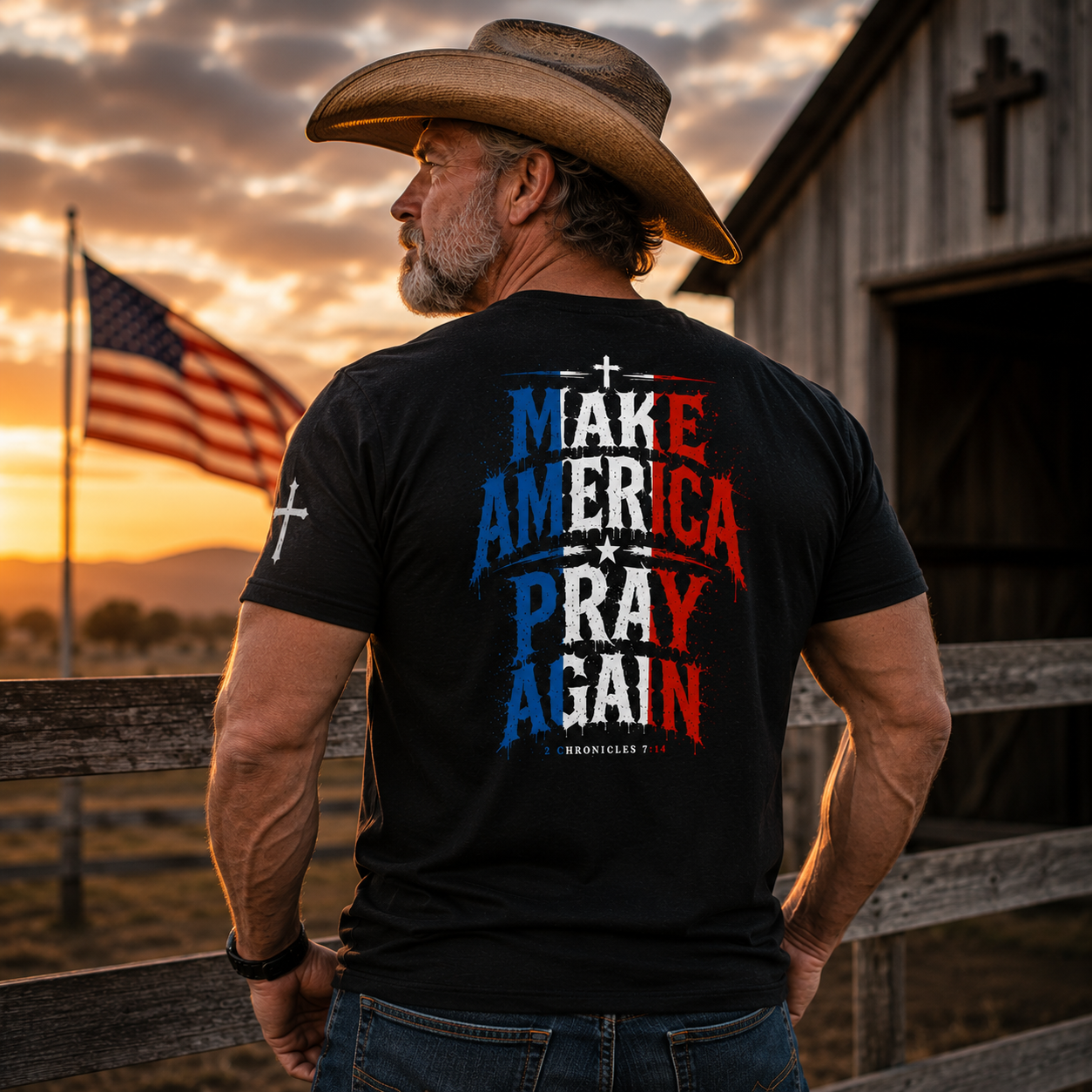 MAKE AMERICA PRAY AGAIN™ Christian T-Shirt